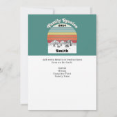 Camping Retro Sunset Monogram Family Reunion Einladung (Rückseite)