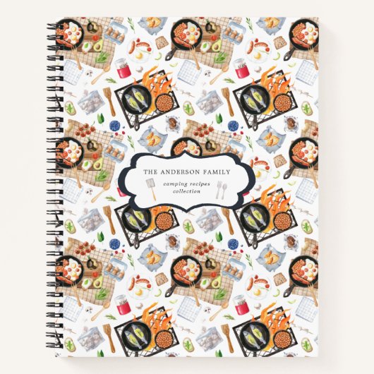 Camping-Rezepte-Journal Notizblock (Vorderseite)