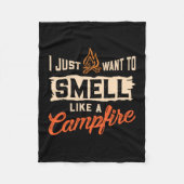 Camping - riecht wie ein Lagerfeuer Fleecedecke (Vorderseite)