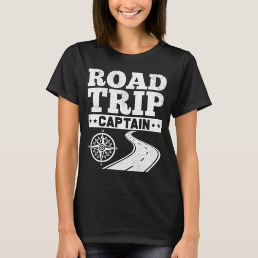Camping Road Trip Leader Funny Travel Squad T-Shirt (Vorderseite)