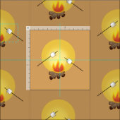 Camping Roasting Marshmallows Stoff (Kachel)
