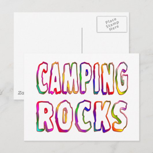 Camping Rocks Postkarte (Vorne/Hinten)