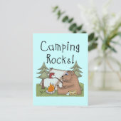 Camping Rocks Postkarte (Stehend Vorderseite)