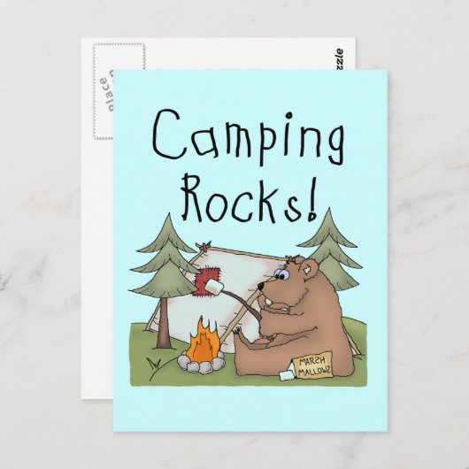 Camping Rocks Postkarte (Vorne/Hinten)