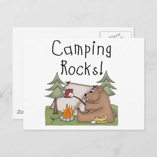 Camping Rocks Postkarte (Vorne/Hinten)