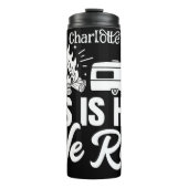 Camping Roll: Feuer, Camper, Naturweg Thermosbecher (Vorderseite)