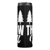 Camping Roll: Feuer, Camper, Naturweg Thermosbecher (Rückseite)