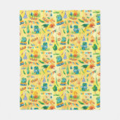 Camping-Rucksack-Schlafsack-Bushcraft-Muster Fleecedecke (Vorderseite)