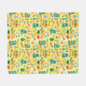 Camping-Rucksack-Schlafsack-Bushcraft-Muster Fleecedecke (Vorderseite (Horizontal))