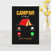 Camping ruft an karte (Gelbe Blume)