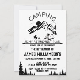 Camping-Ruhestandsfeier Einladung