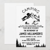 Camping-Ruhestandsfeier Einladung (Vorne/Hinten)