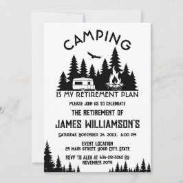 Camping-Ruhestandsfeier Einladung