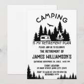 Camping-Ruhestandsfeier Einladung (Vorne/Hinten)