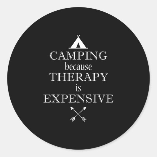 Camping  runder aufkleber (Vorderseite)
