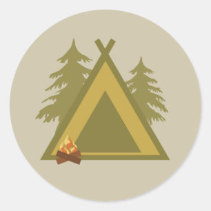Camping Runder Aufkleber