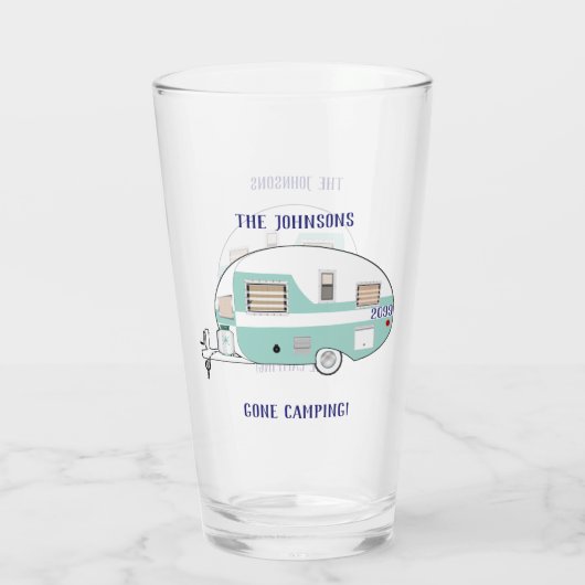 Camping RV Anhänger Camper Beer Pint trinken Glas (Rückseite)