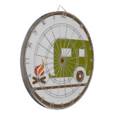 Camping RV-Anhänger und -lagerfeuer Dartscheibe (Vorderseite Links)