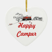 Camping RV des glücklichen Camper-| zurückgezogen Keramik Ornament (Vorne)
