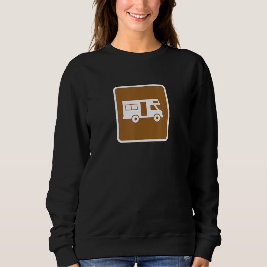 Camping RV Road Sign Trailer Weekend Camper Graphi Sweatshirt (Vorderseite)