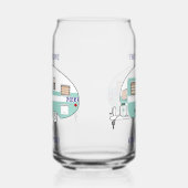 Camping RV Trailer Camper Beer Dosenglas (Links)