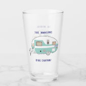 Camping RV Trailer Camper Bier Pint Trinken Glas (Vorderseite)