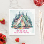Camping-Schlafparty-Geburtstagsfeier Serviette (Beispiel)