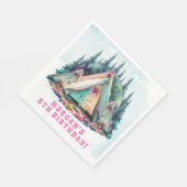 Camping-Schlafparty-Geburtstagsfeier Serviette (Ecke)