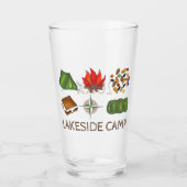 CAMPING Schlafsack Tent Fire S'mores Camp Glas (Vorderseite)