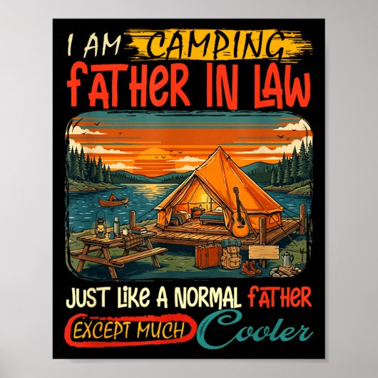 Camping Schwiegervater Definition viel cooler Poster (Vorne)