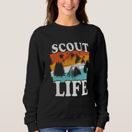 Camping Scout Life Firewood Campfire Camper Rv Car Sweatshirt (Vorderseite)