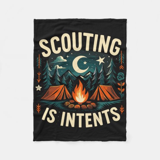 Camping-Scouting ist Absichten Scout Camper  Fleecedecke (Vorderseite)