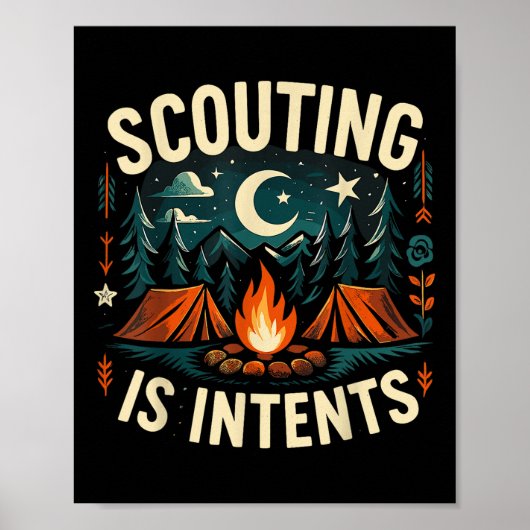 Camping Scouting ist Inzeltenscout-Camper Poster (Vorne)