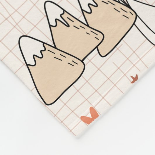 Camping-See - hellbeige Fleecedecke (Ecke)