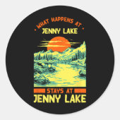 Camping Seesee Jenny Lake Runder Aufkleber (Vorderseite)