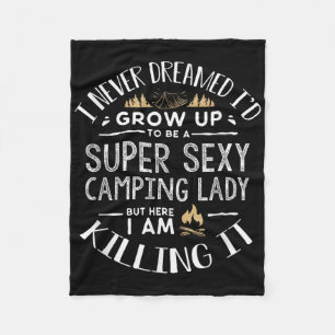 Camping Shirt Ehefrau Camper Rv Camping Vacatio Fleecedecke