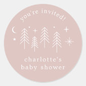 Camping Sie sind eingeladen Runder Aufkleber (Vorderseite)