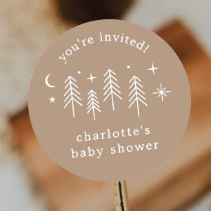 Camping Sie sind eingeladen Runder Aufkleber