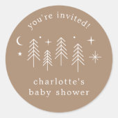 Camping Sie sind eingeladen Runder Aufkleber (Vorderseite)