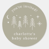 Camping Sie sind eingeladen Runder Aufkleber (Vorderseite)