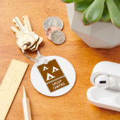 Camping-Signatur Schlüsselanhänger