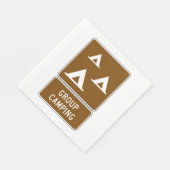 Camping-Signatur Serviette (Ecke)