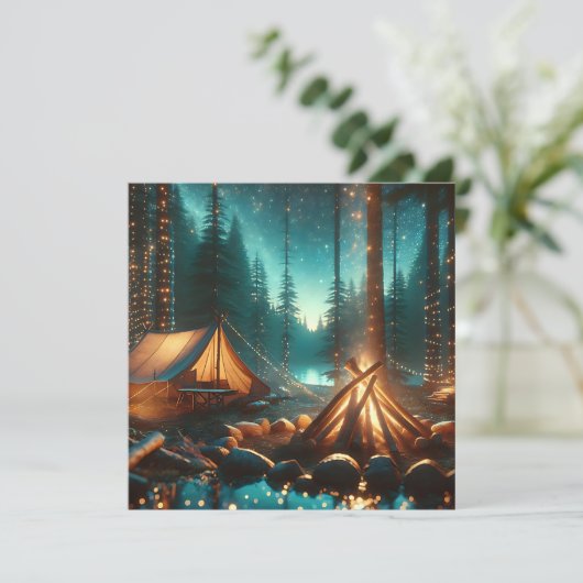 Camping-Site mit Hübschen Leuchten (Stehend Vorderseite)