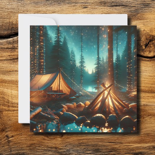 Camping-Site mit Hübschen Leuchten