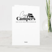 Camping-Site mit Hübschen Leuchten | Jahrestag Karte (Rückseite)