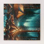 Camping-Site mit Hübschen Leuchten Puzzle (Horizontal)