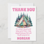 Camping Sleepover Party Danke, dass Sie die Karte  (Vorderseite)
