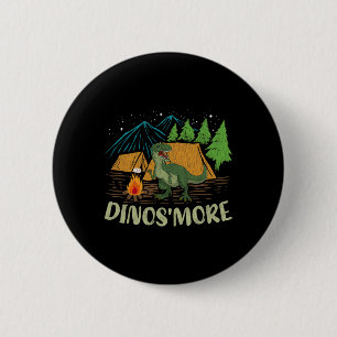 Camping S'more Dinosaur Liebhaber Lustiger Dinosau Button