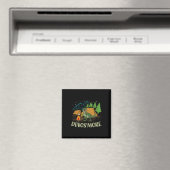 Camping S'more Dinosaur Lover Funny Dinosaur Campi Magnet (In Situ (Geschirrspüler))