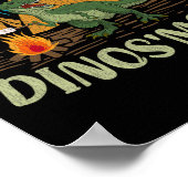 Camping S'more Dinosaur Lover Funny Dinosaur Campi Poster (Ecke)